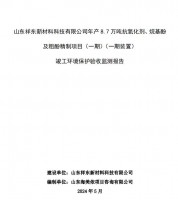 山東祥東新材料科技有限公司年產(chǎn)8.7萬(wàn)噸抗氧化劑、烷基酚及粗酚精制項(xiàng)目(一期)(一期裝置)竣工環(huán)境保護(hù)驗(yàn)收監(jiān)測(cè)報(bào)告